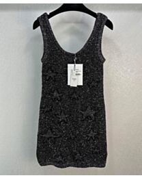Chanel Women's Knitted Sleeveless Dress Black