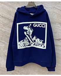Gucci Women's Hooded Sweater Dark Blue