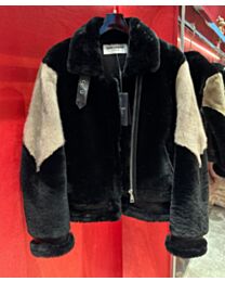 Saint Laurent Women's Fur Coat Black