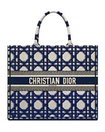 Christian Dior Large Dior Book Tote Dark Blue