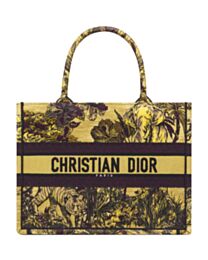 Christian Dior Medium Dior Book Tote Yellow