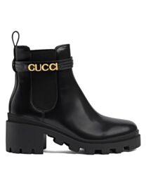 Gucci Women's Mid-Heel Boot With Logo 734909 Black