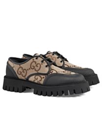 Gucci Women's Maxi Gg Lace-Up Shoe 751708 Black